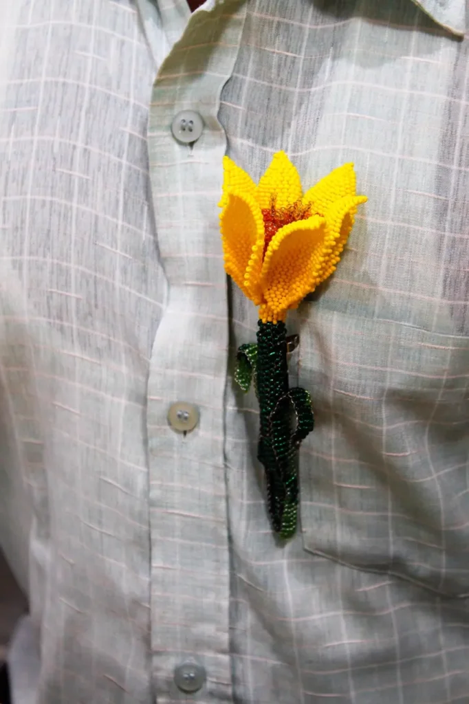 Yellow Dolly Brooch Pin